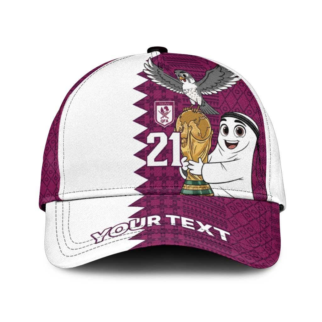 Qatar WC26 Custom Classic Cap Funny La'eeb with Arabic Pattern