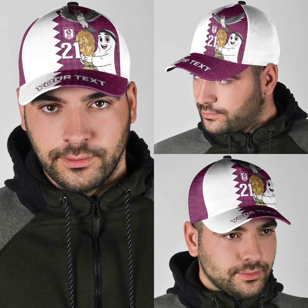 Qatar WC26 Custom Classic Cap Funny La'eeb with Arabic Pattern