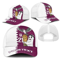 Qatar WC26 Custom Mesh Trucker Cap Funny La'eeb with Arabic Pattern