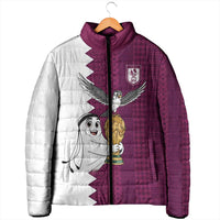 Qatar WC26 Custom Padded Jacket Funny La'eeb with Arabic Pattern