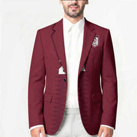 Qatar WC26 Custom Blazer Maroon One Zigzag Pattern