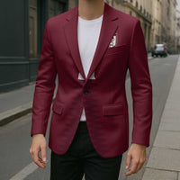 Qatar WC26 Custom Blazer Maroon One Zigzag Pattern