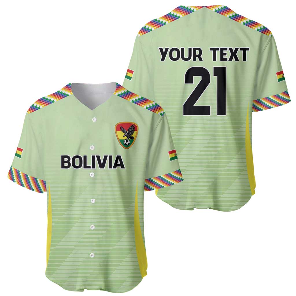 Green football jersey set: front Bolivia text and crest, back YOUR TEXT 21