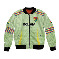 Bolivia Football Custom Bomber Jacket Wiphala Flag Pattern Spirit