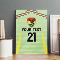 Bolivia Football Custom Canvas Wall Art Wiphala Flag Pattern Spirit