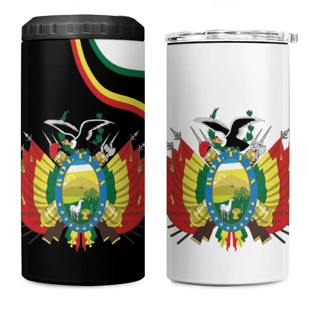 Bolivia Simple Coat of Arm 4 in 1 Can Cooler Tumbler