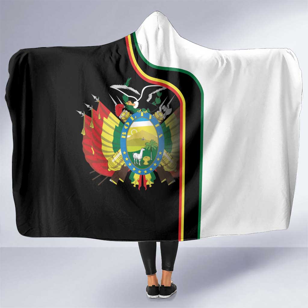 Bolivia Simple Coat of Arm Hooded Blanket