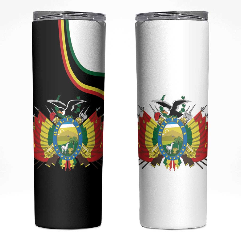 Bolivia Simple Coat of Arm Skinny Tumbler