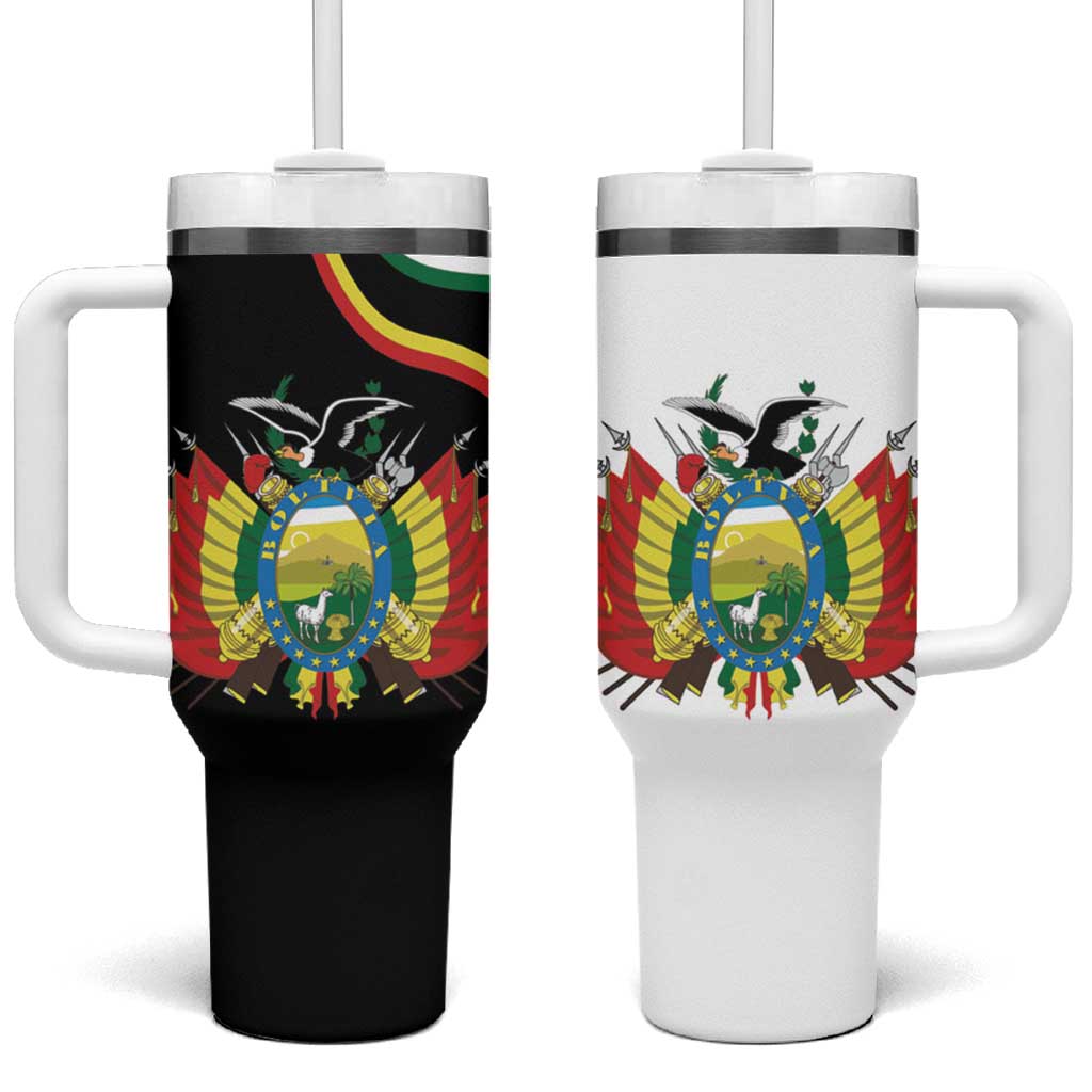 Bolivia Simple Coat of Arm Tumbler With Handle