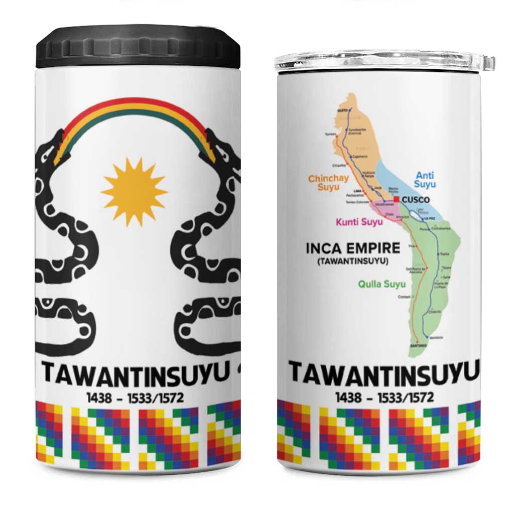 Inca Empire Tawantinsuyu 4 in 1 Can Cooler Tumbler Realm of the Four Parts