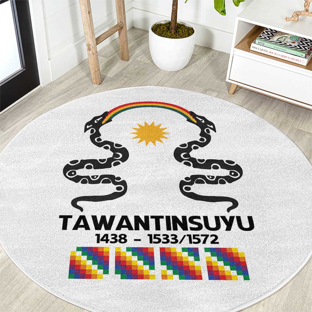 Inca Empire Tawantinsuyu Round Carpet Realm of the Four Parts