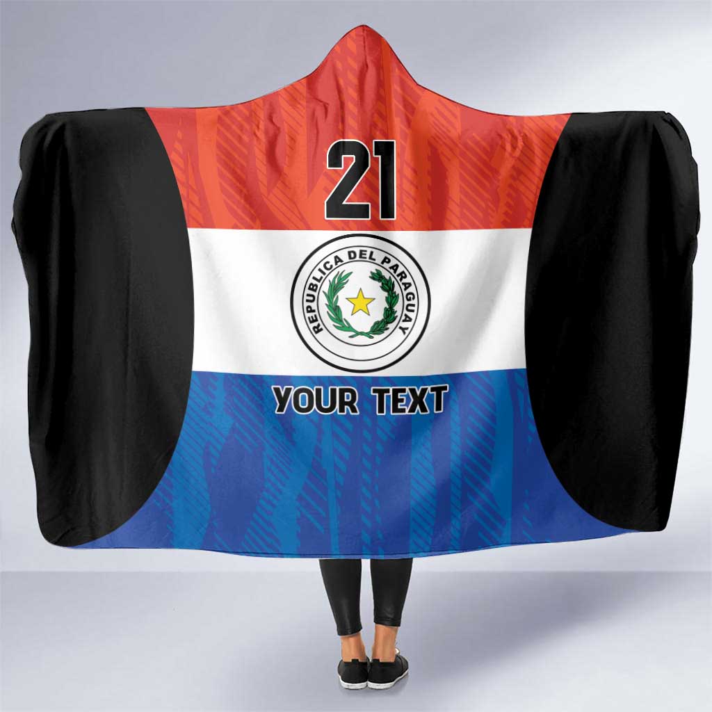 Paraguay Football Custom Hooded Blanket Come On Albirroja with Flag Style