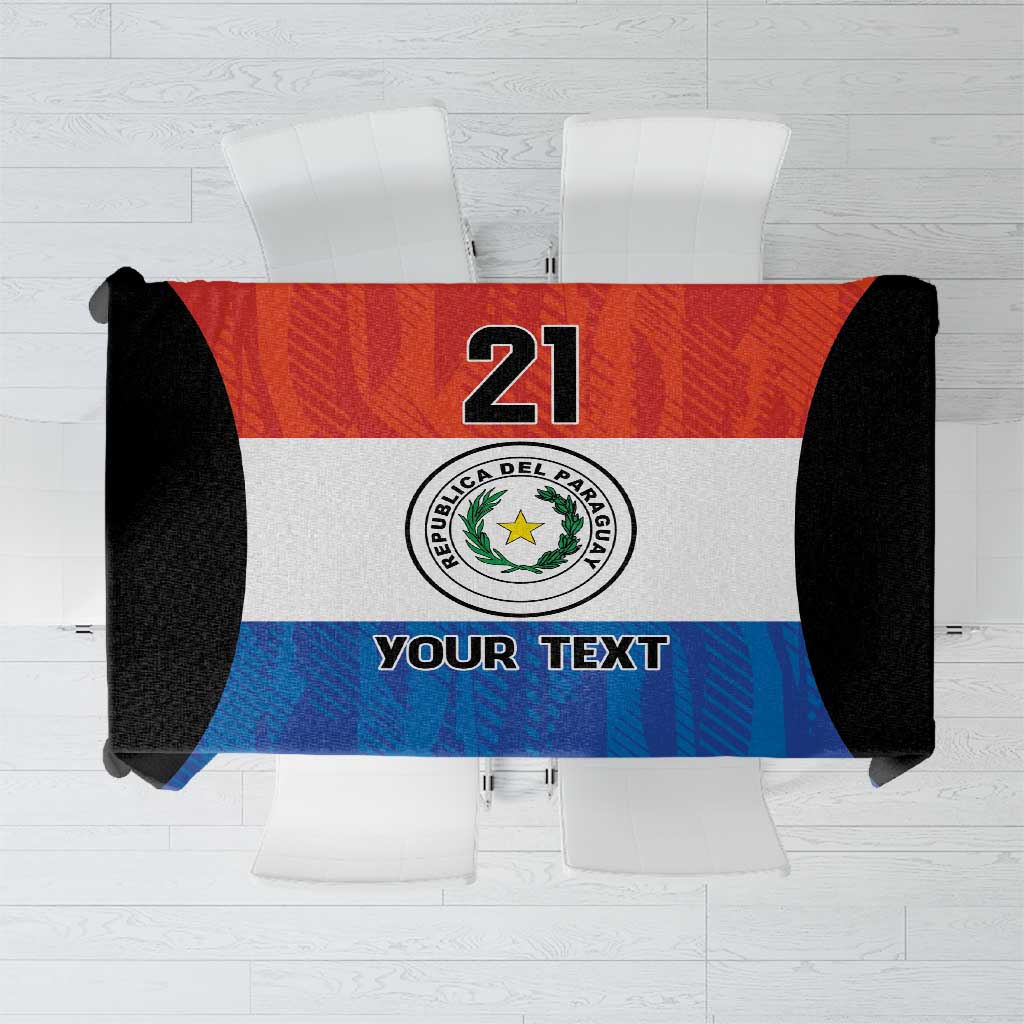 Paraguay Football Custom Tablecloth Come On Albirroja with Flag Style