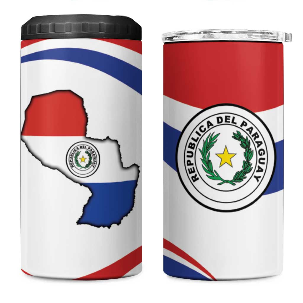 Paraguay Paz y justicia 4 in 1 Can Cooler Tumbler Coat of arms of Paraguay