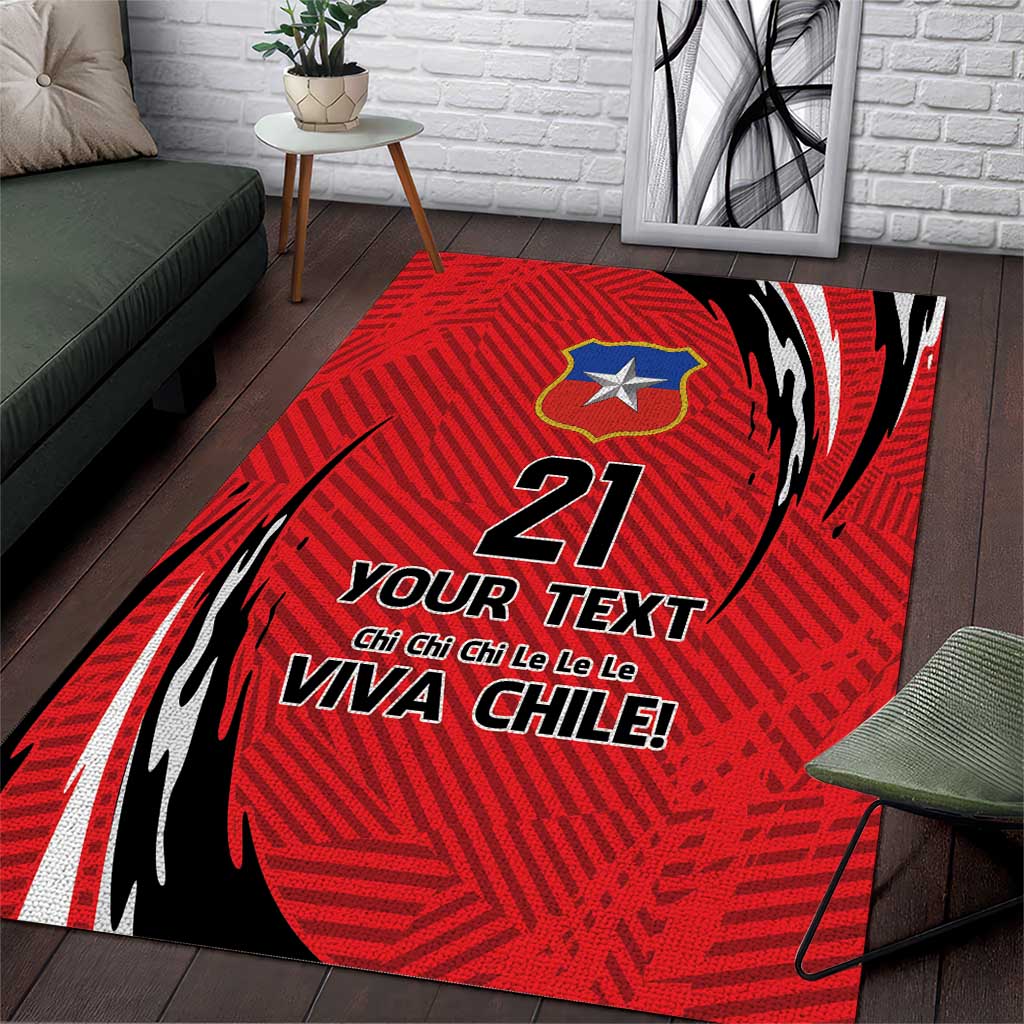 Chile Football Custom Area Rug Chi Chi Chi Le Le Le Viva Chile