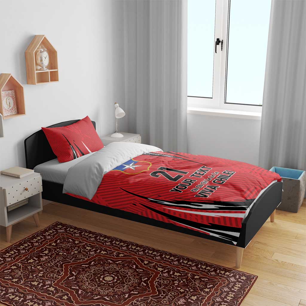 Chile Football Custom Bedding Set Chi Chi Chi Le Le Le Viva Chile
