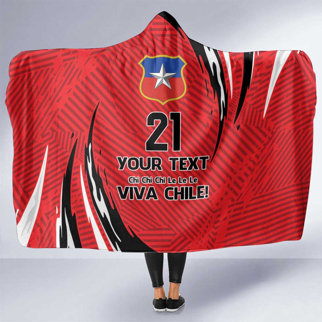 Chile Football Custom Hooded Blanket Chi Chi Chi Le Le Le Viva Chile