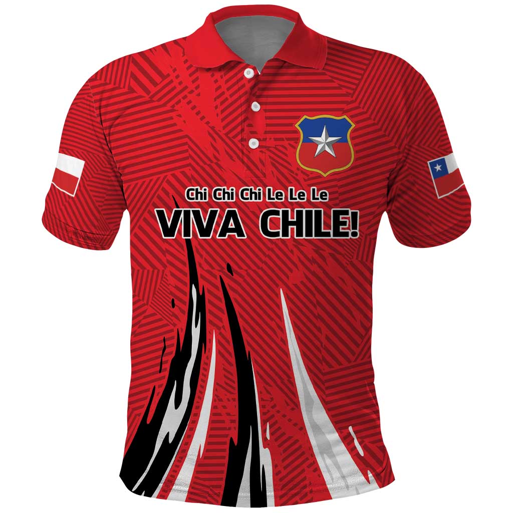 Chile Football Custom Polo Shirt Chi Chi Chi Le Le Le Viva Chile