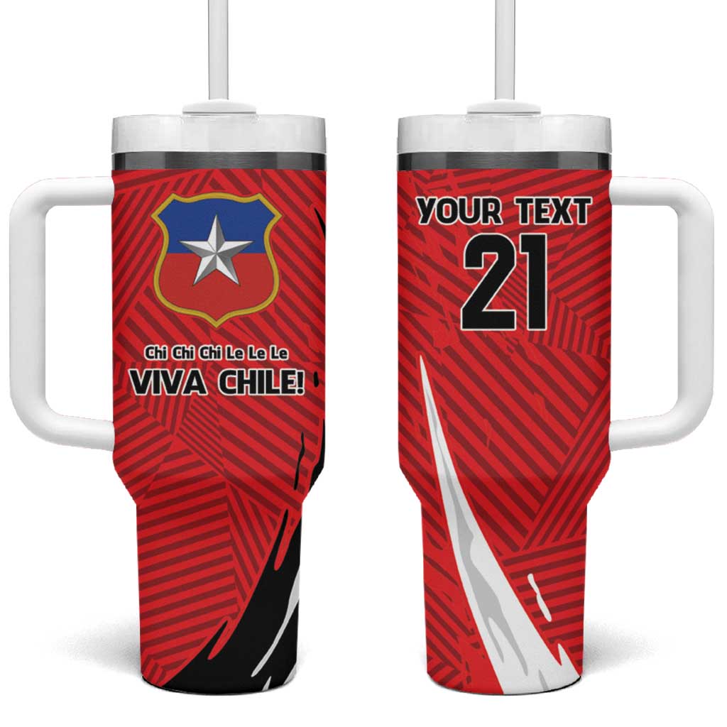 Chile Football Custom Tumbler With Handle Chi Chi Chi Le Le Le Viva Chile