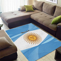 Argentina Flag Day Personalized Area Rug Simple Sol de Mayo