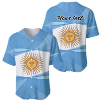 Argentina Flag Day Personalized Baseball Jersey Simple Sol de Mayo