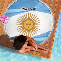 Argentina Flag Day Personalized Beach Blanket Simple Sol de Mayo