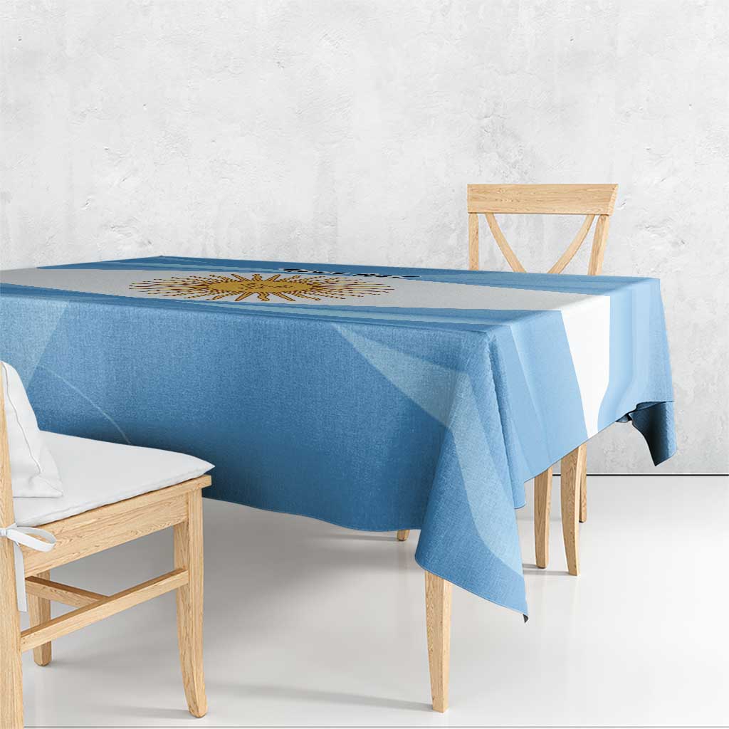 Argentina Flag Day Personalized Tablecloth Simple Sol de Mayo