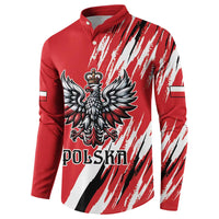 Poland National Flag Day Personalized Button Sweatshirt Polsk Eagle Simple Style