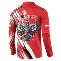 Poland National Flag Day Personalized Button Sweatshirt Polsk Eagle Simple Style
