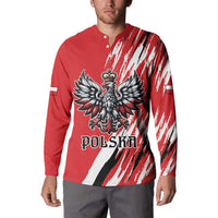 Poland National Flag Day Personalized Button Sweatshirt Polsk Eagle Simple Style