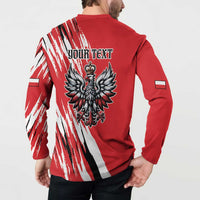 Poland National Flag Day Personalized Button Sweatshirt Polsk Eagle Simple Style