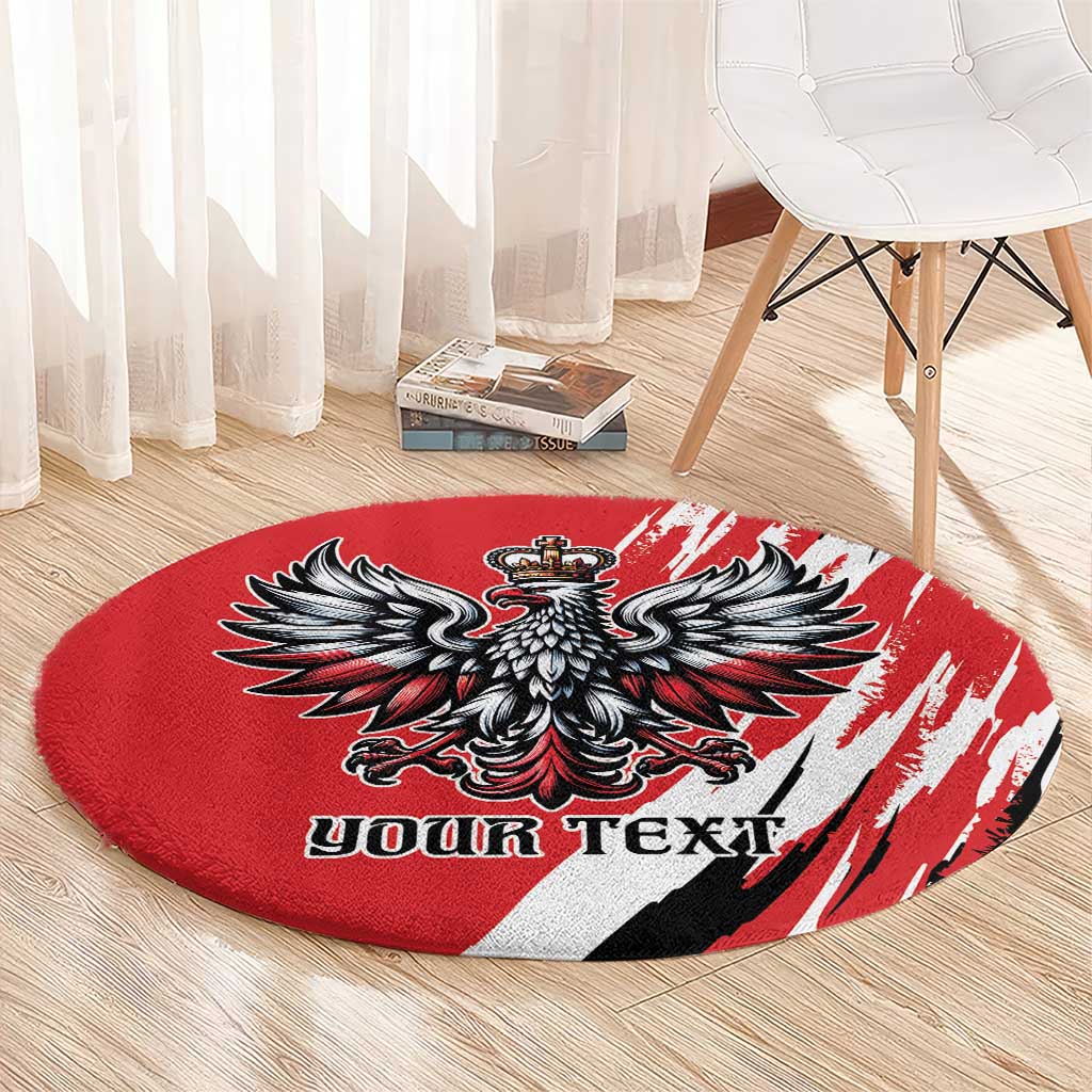 Poland National Flag Day Personalized Round Carpet Polsk Eagle Simple Style