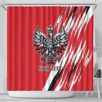 Poland National Flag Day Personalized Shower Curtain Polsk Eagle Simple Style