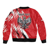 Poland National Flag Day Personalized Sleeve Zip Bomber Jacket Polsk Eagle Simple Style
