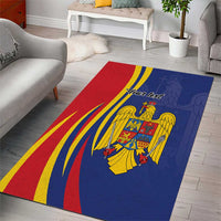 Romania Flag Day Personalized Area Rug National Golden Eagle
