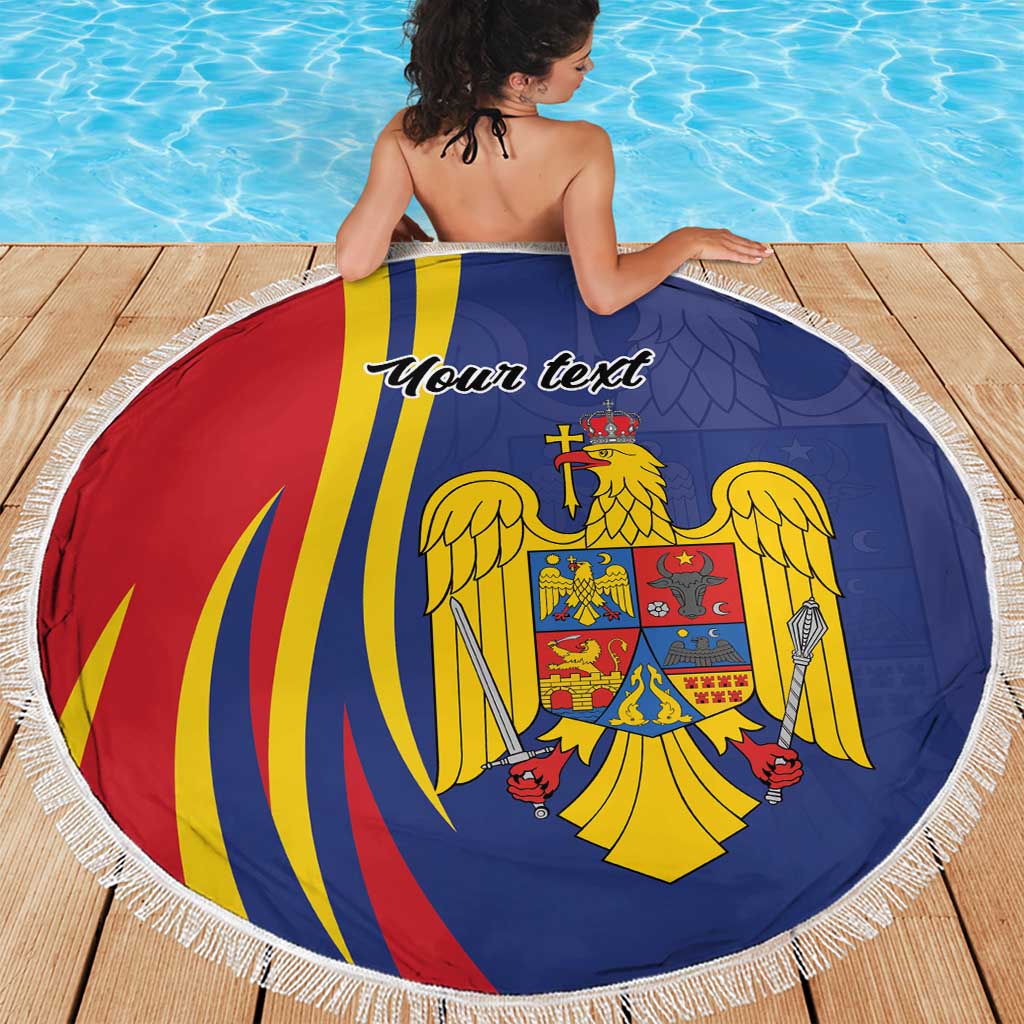 Romania Flag Day Personalized Beach Blanket National Golden Eagle