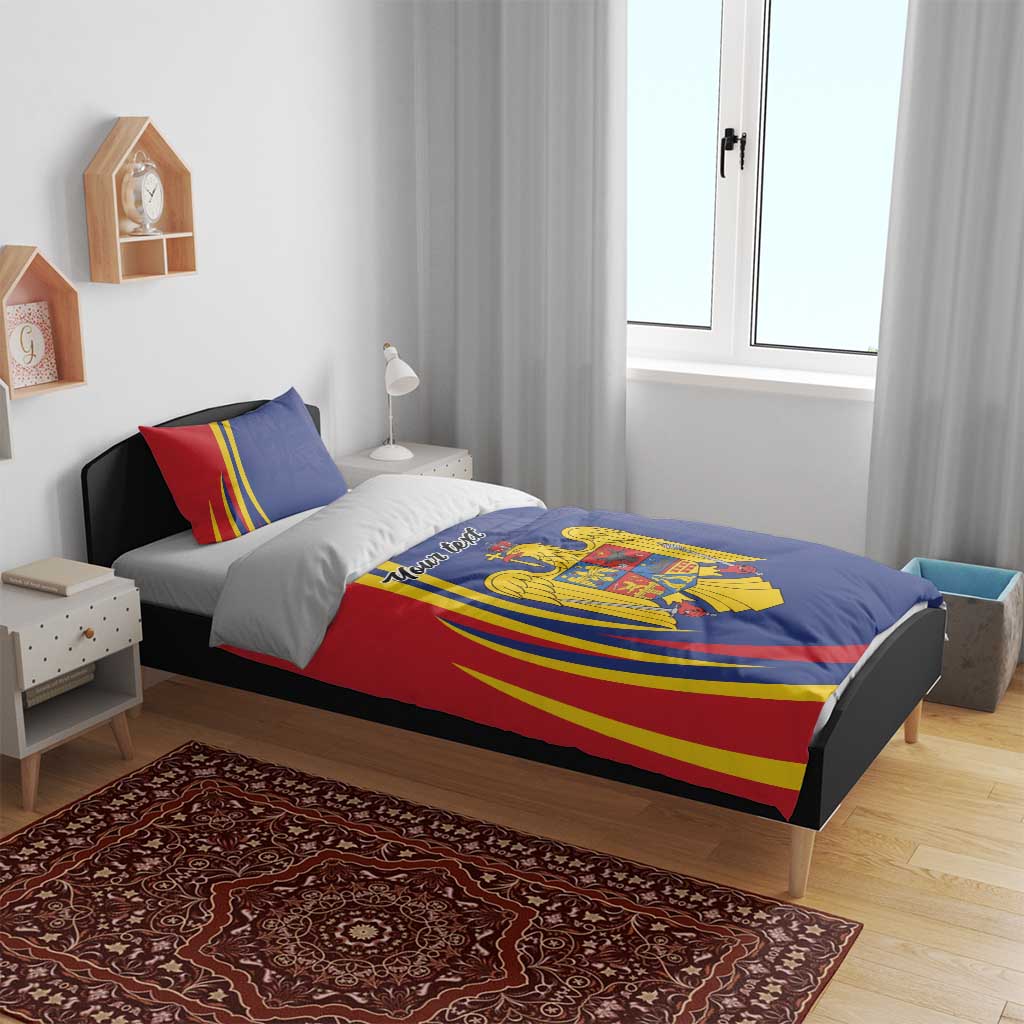 Romania Flag Day Personalized Bedding Set National Golden Eagle
