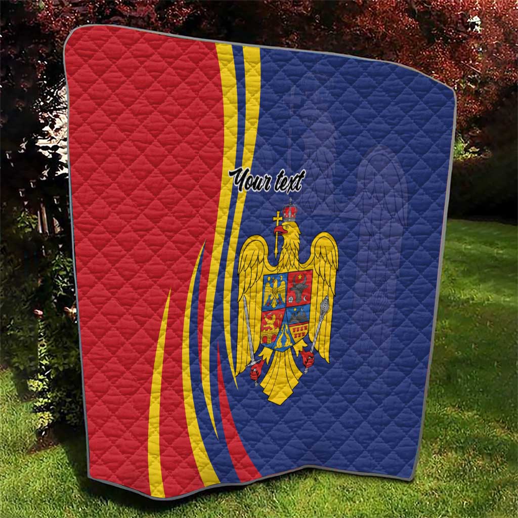 Romania Flag Day Personalized Quilt National Golden Eagle