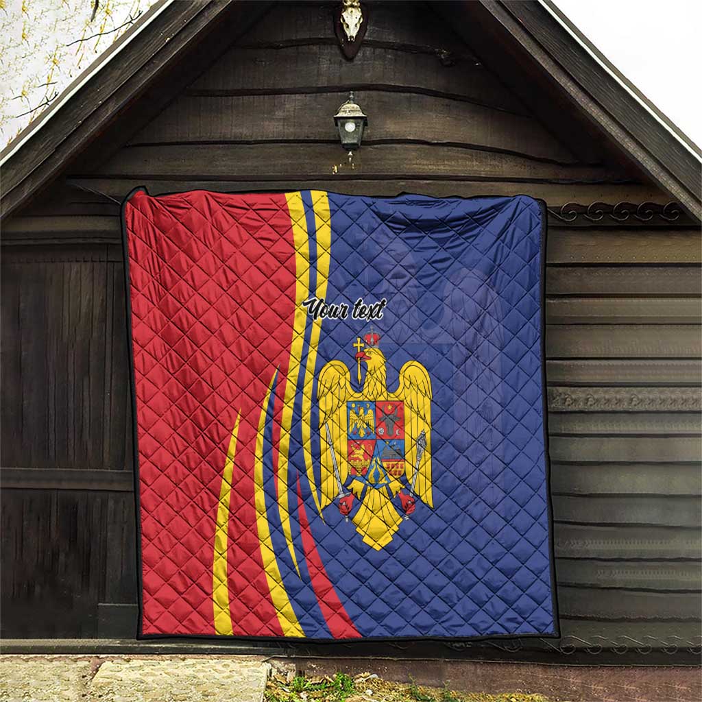Romania Flag Day Personalized Quilt National Golden Eagle