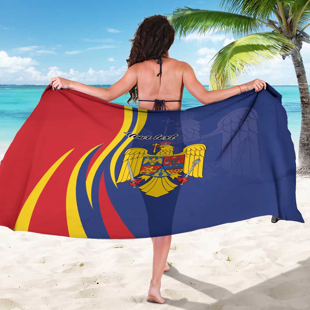 Romania Flag Day Personalized Sarong National Golden Eagle