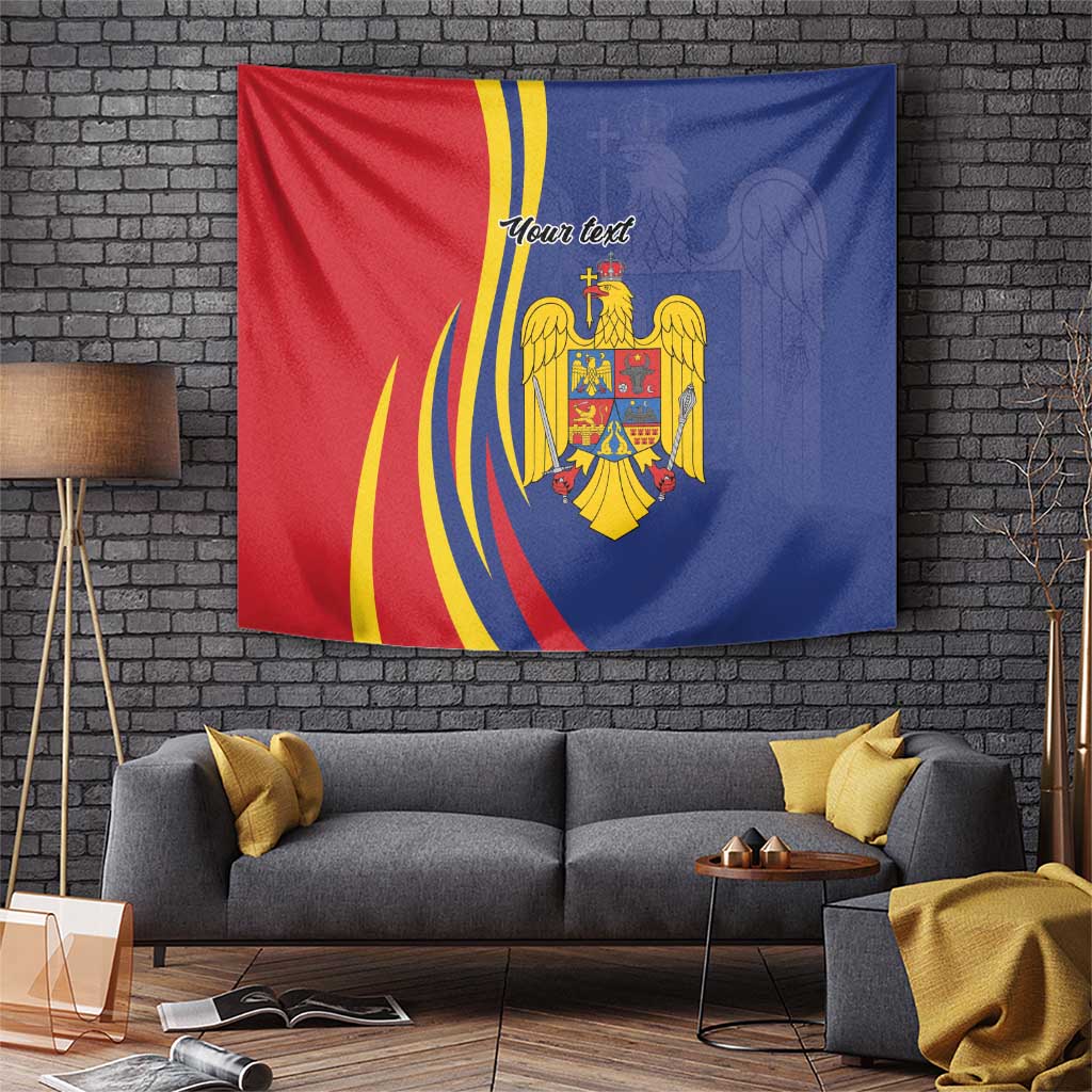 Romania Flag Day Personalized Tapestry National Golden Eagle