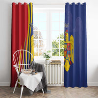 Romania Flag Day Personalized Window Curtain National Golden Eagle