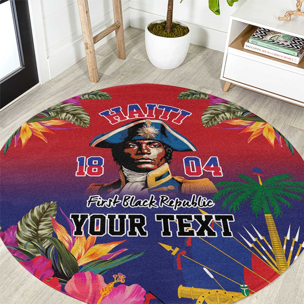 Haiti Toussaint Louverture Personalized Round Carpet Haitian Revolution 1804