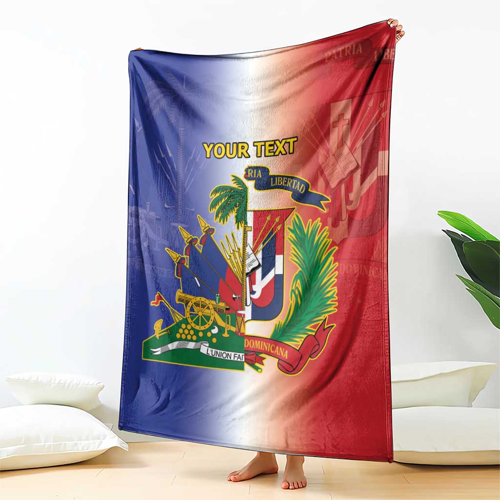 Hispaniola Personalized Blanket Dominican Republic Haiti Map