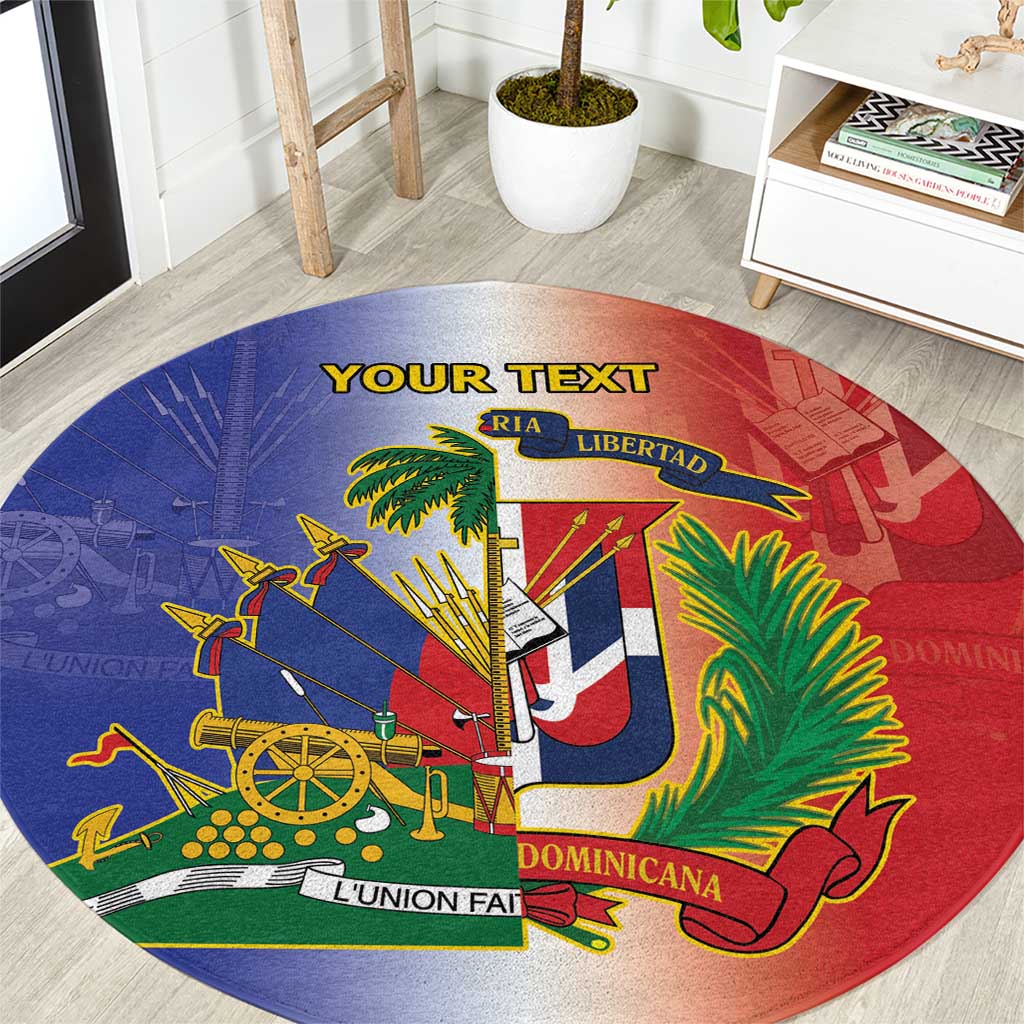Hispaniola Personalized Round Carpet Dominican Republic Haiti Map