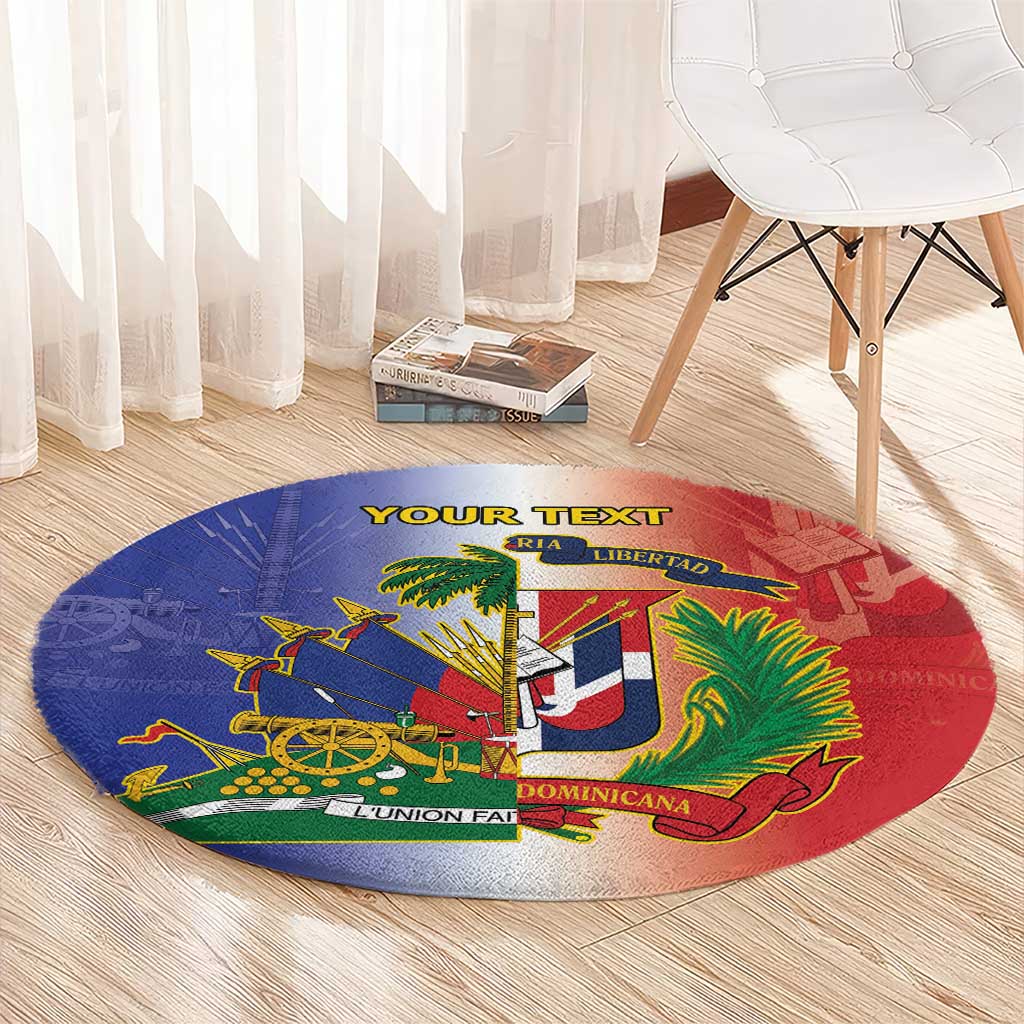 Hispaniola Personalized Round Carpet Dominican Republic Haiti Map