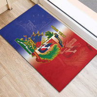 Hispaniola Personalized Rubber Doormat Dominican Republic Haiti Map