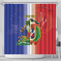 Hispaniola Personalized Shower Curtain Dominican Republic Haiti Map