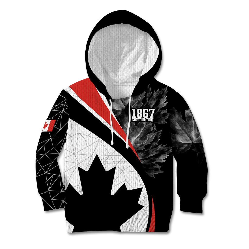 Personalized Canada Day Sine 1867 Kid Hoodie With National Maple Leaf - Wonder Print Shop