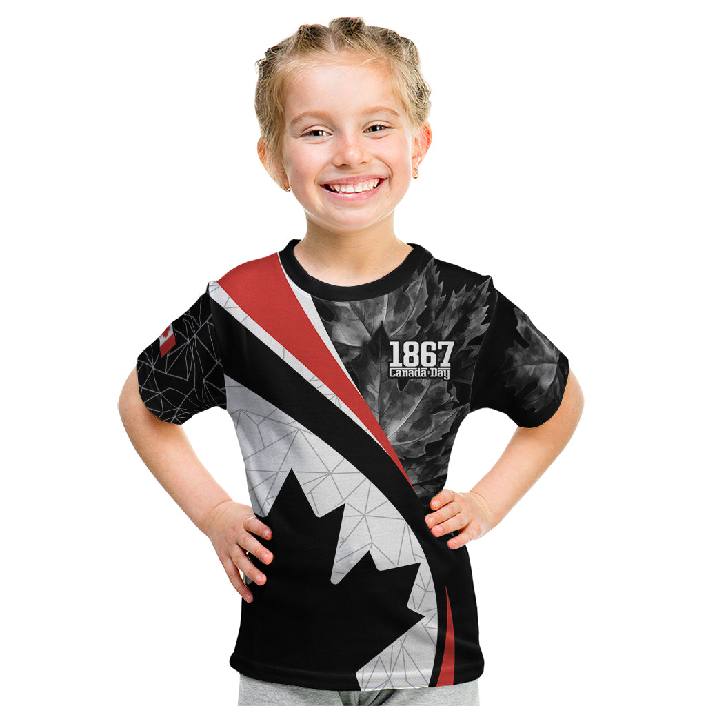 Personalized Canada Day Sine 1867 Kid T Shirt With National Maple Leaf - Wonder Print Shop